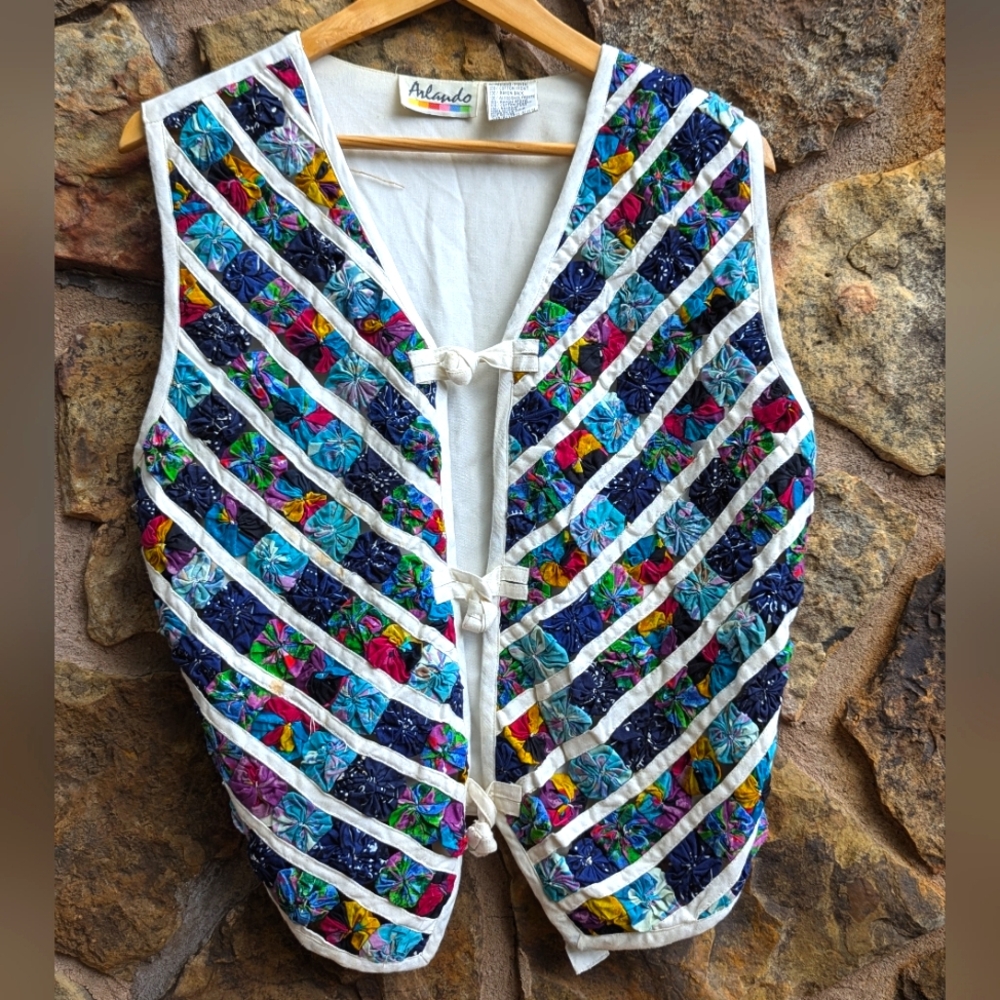 Vintage multi colored vest